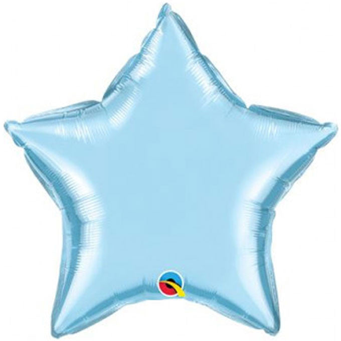 9 Inch Light Blue Star Foil (Flat)
