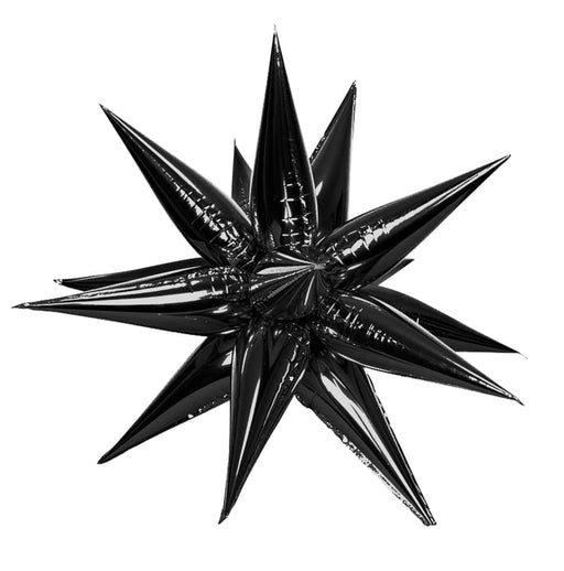 Boom Party Foil Balloon 26" Black Exploding Star