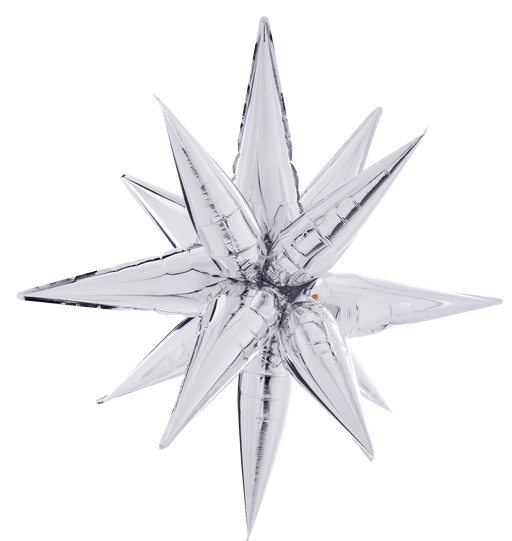 Boom Party Foil Balloon 26" Silver Exploding Star