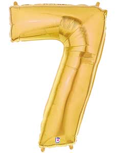 40'' Jumbo Gold Number 7 Foil Balloon