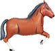 36'' Dark Brown Horse Foil Balloon