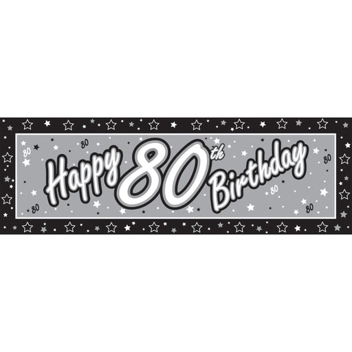 GIANT 80TH BIRTHDAY BANNER