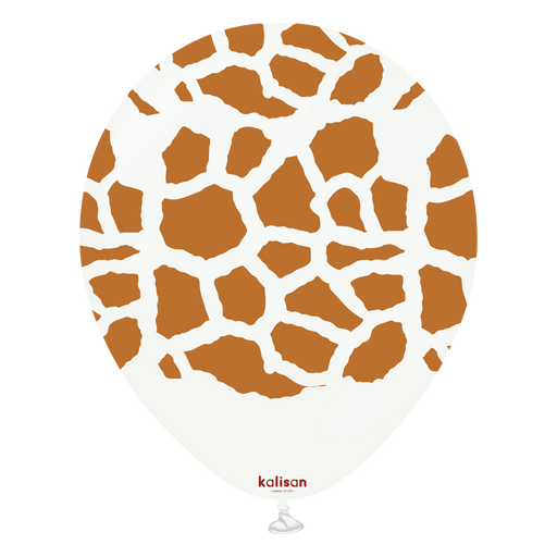 12" Safari Giraffe White (Caramel) - (25pk)