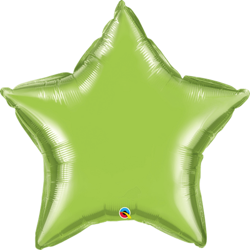 4 Inch Lime Green Star Foil (Flat)