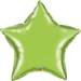 4 Inch Lime Green Star Foil (Flat)