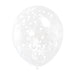 Clear Latex Balloons With White Confetti 12'', 6Ct