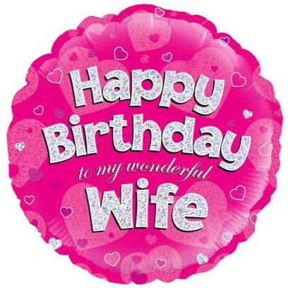 18'' Foil Happy Birthday Wife