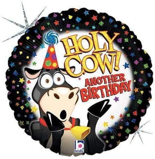 Holy Cow Birthday Holographic Balloon 18''