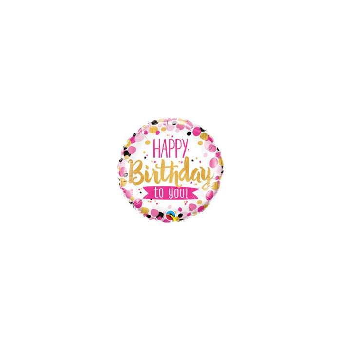 18'' Foil Happy Birthday To You Pink & Gold