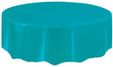 Teal Round Plastic Tablecover 213 Dia