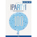 Birthday Blue Glitz Number 100 Round Foil Balloon 18''