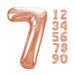 Rose Gold Number 7 Shaped Foil Balloon 34''