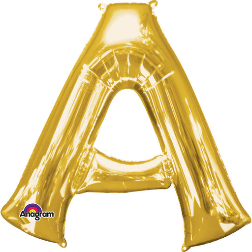 16'' Foil Letter A -  Gold Packaged Air Fill (Anagram)