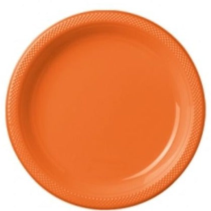 Orange Plastic Plate 17.7Cm 20pk