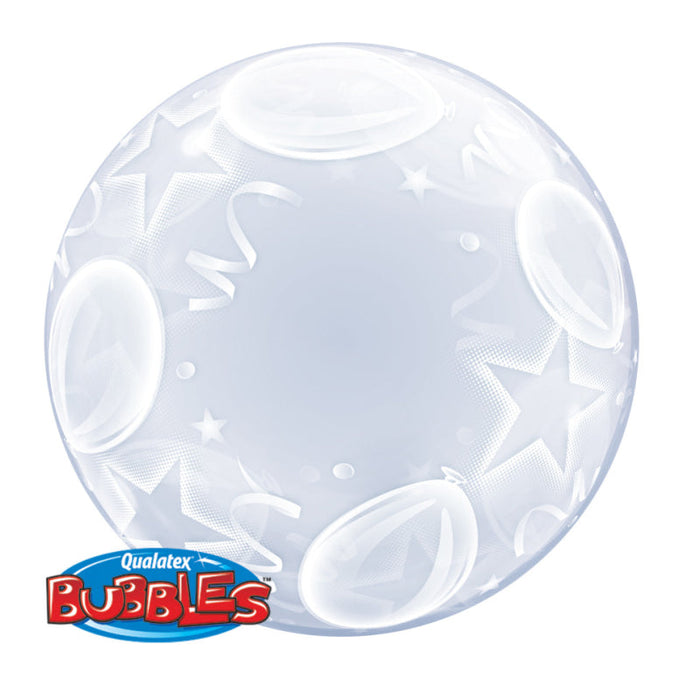 24'' Balloon & Stars Deco Bubble