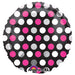 18″ Deco Design Pink & White Dots (Flat)