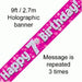 Foil Banner 7th Birthday Pink