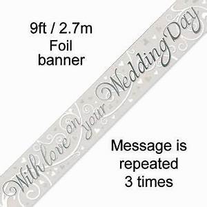 With Love on Your Wedding Day Foil Banner 2.7m