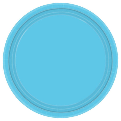 Caribbean Blue Paper Plate 17.7Cm 8pk