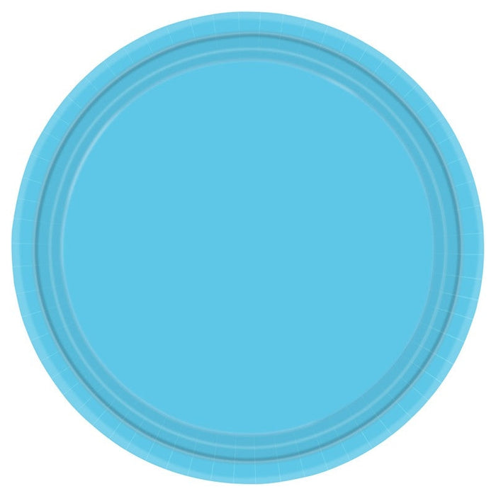 Caribbean Blue Paper Plate 17.7Cm 8pk