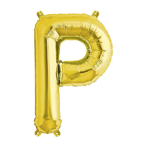 16'' Foil Letter P - Gold Packaged Air Fill