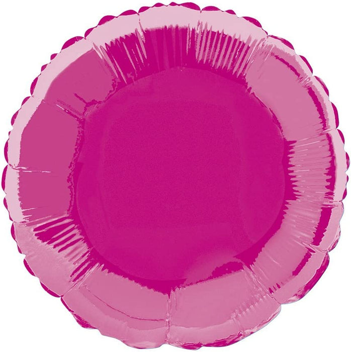 18'' Solid Round Hot Pink Foil