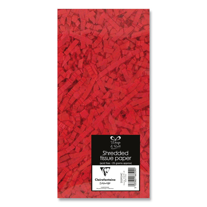 Shredded Red Tissue Paper