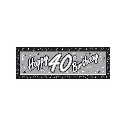 Creative Converting Happy 40th Birthday Giant Banner 60x20''