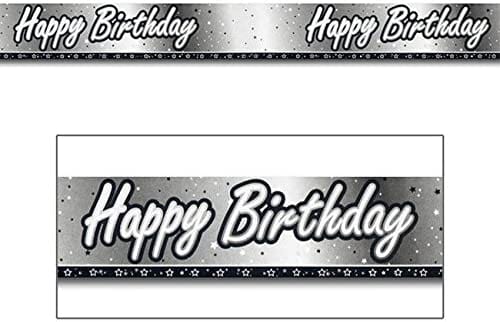 Creative Party Black Happy Birthday Banner 9ft