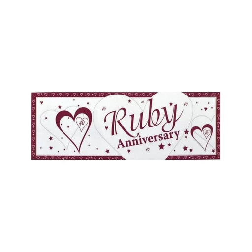 Creative Party Ruby Anniversary Giant Banner 60x20''