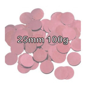 Metallic Rose Gold Round Confetti 25Mm X 100G