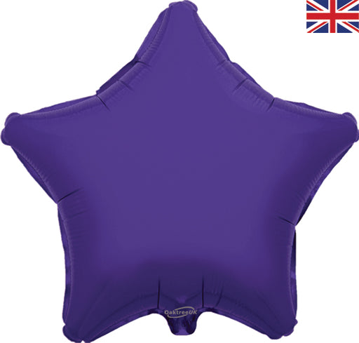 19'' Packaged Star Purple Foil Balloon