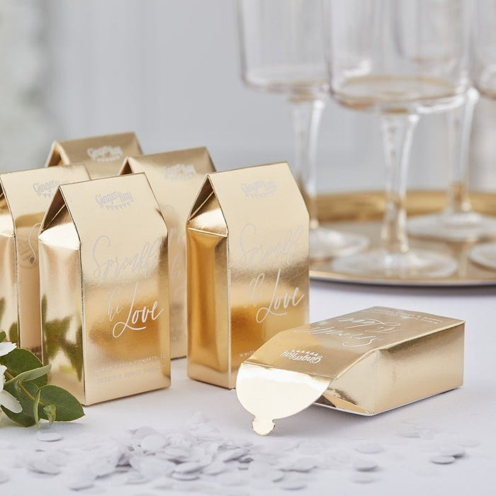 Gold  Biodegradable Confetti Box for Weddings 7G