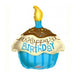 18'' Foil Cupcake Blue Birthday