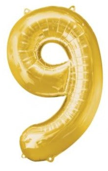 34'' Shape Foil Number 9 - Gold (Anagram)