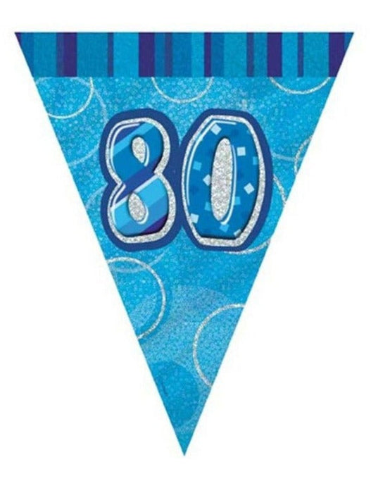Glitz Blue 80 Flag Banner 9Ft