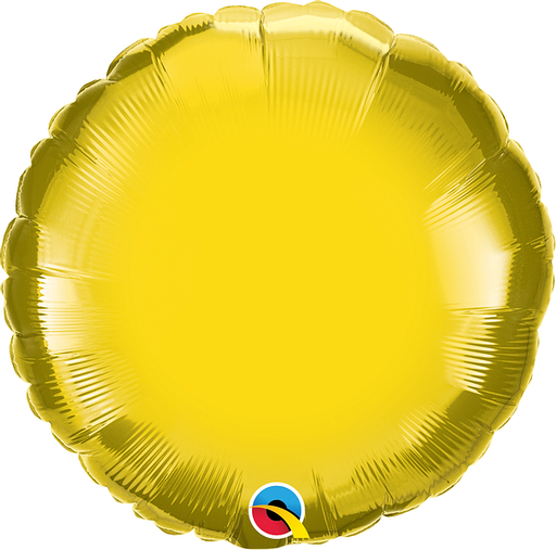 18 Inch Round Citrine Yellow Plain Foil (Flat)