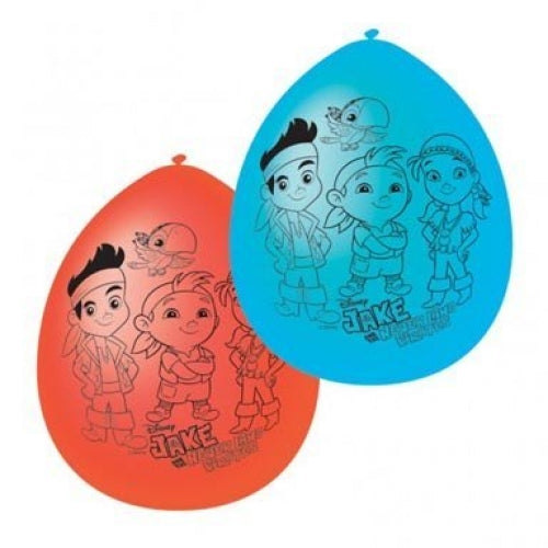 JAKE & THE NEVERLAND PIRATES LATEX BALLOONS 6PK