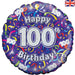 18'' Foil Happy 100th Birthday Streamers