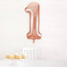 Rose Gold Number 1 Shaped Foil Balloon 34''