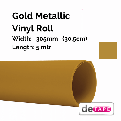 DeTape Vinyl Gold Metallic Vinyl 305mm x 5mtr