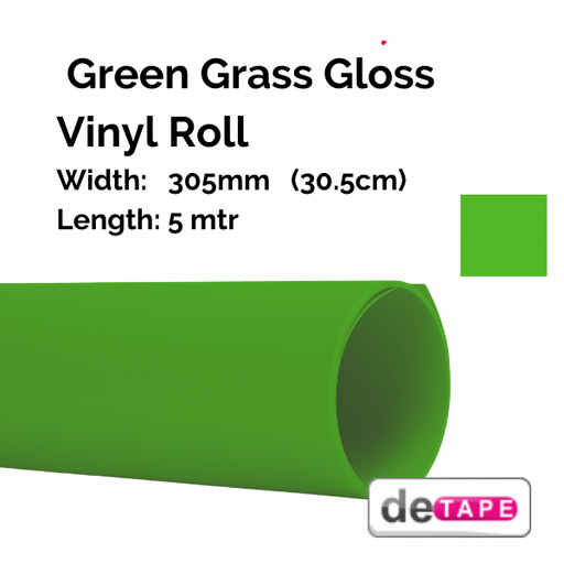 DeTape Vinyl Grass Green Gloss Vinyl 305mm x 5mtr