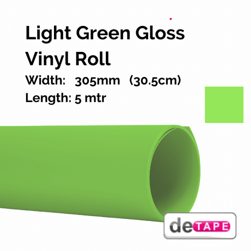 DeTape Vinyl Light Green Gloss Vinyl 305mm x 5mtr