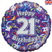 18'' Foil Happy 21st Birthday Streamers
