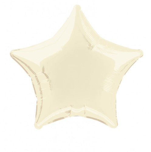 18 Inch Ivory Star Foil (Flat)