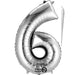 16'' Foil Number 6 - Silver Packaged Air Fill (Anagram)