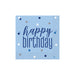 Happy Birthday Glitz Blue Napkin 16pk