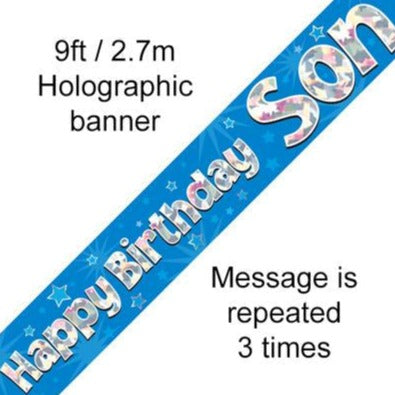 Happy Birthday Son Foil Banner