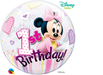22'' Bubble 1st Birthday Minnie Mouse