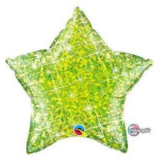 20 Inch Star Holographic Jewel Lime (Flat)
